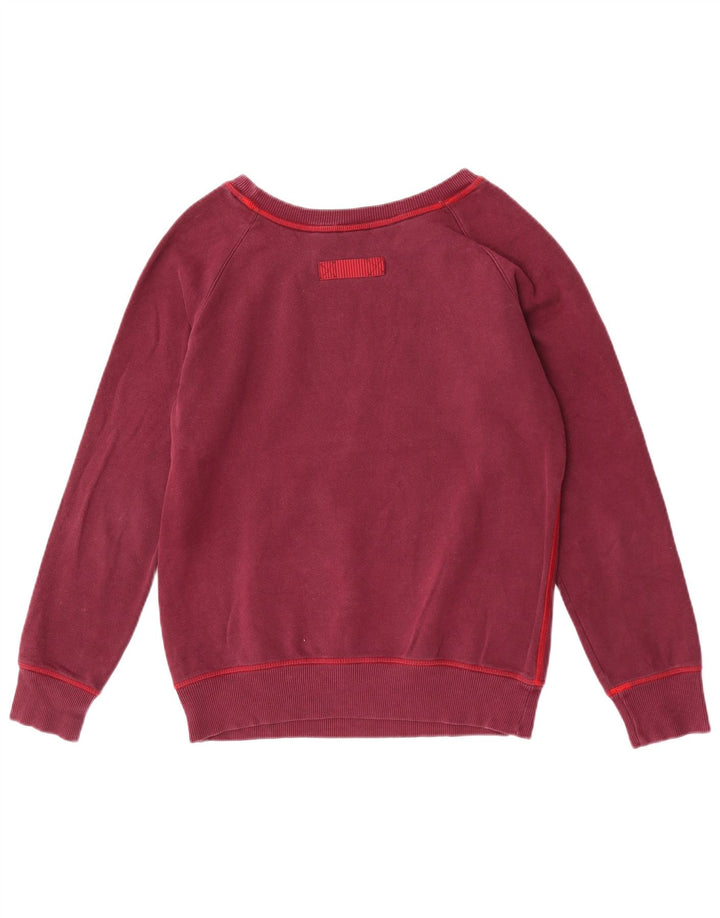 Adidas feminino gráfico moletom jumper reino unido 12 médio borgonha