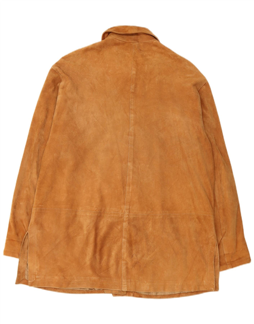 Jaqueta feminina vintage de camurça IT 46 grande couro marrom