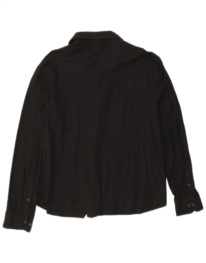 Camisa masculina Reiss 2XL algodão preto