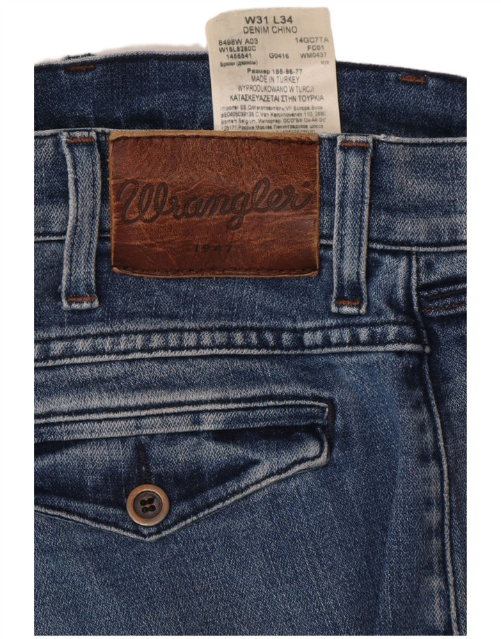 WRANGLER Masculino Chino Slim Jeans W31 L34 Azul Algodão