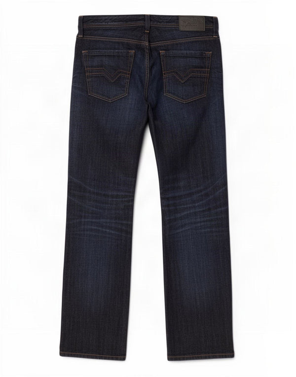 Diesel Mens Larkee Regular Straight Jeans W34 L32 Azul Marinho Algodão