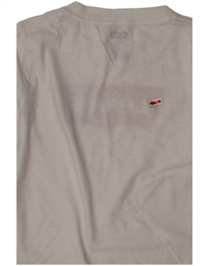 LEVI'S Boys Graphic Top manga comprida 3-4 anos algodão branco
