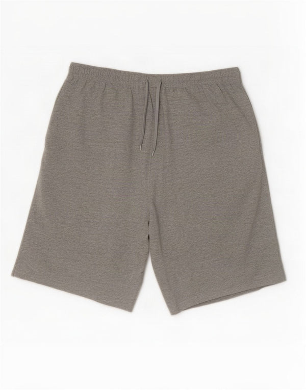 Shorts esportivos masculinos Champion XL cinza manchado de algodão