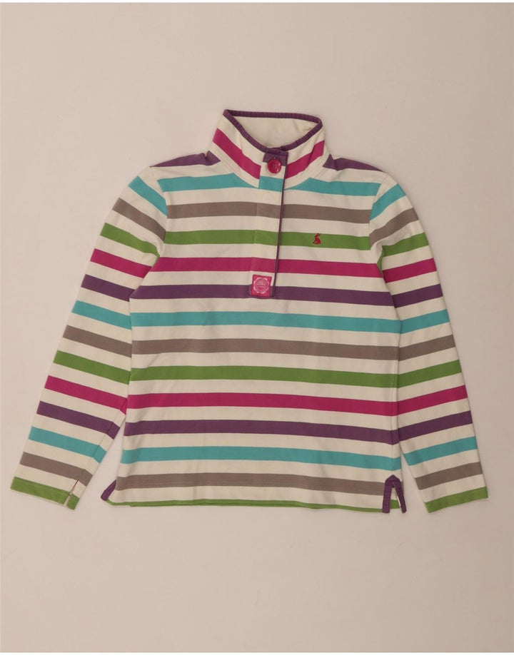 JOULES moletom feminino jumper UK 10 pequeno listrado multicolorido