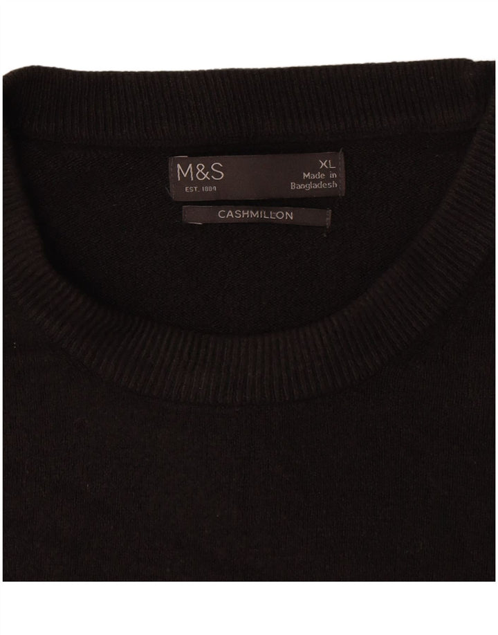 Suéter masculino Marks & Spencer com gola redonda XL preto acrílico