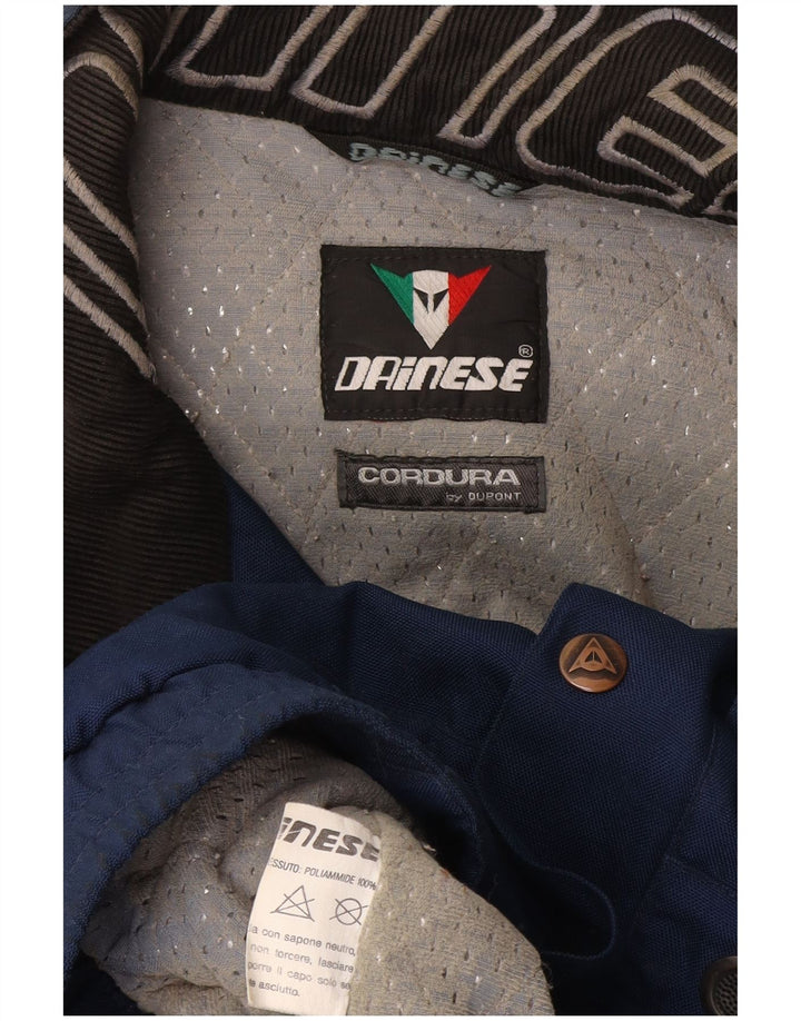 Jaqueta masculina Dainese Graphic Racer tamanho 54 grande bloco colorido azul marinho