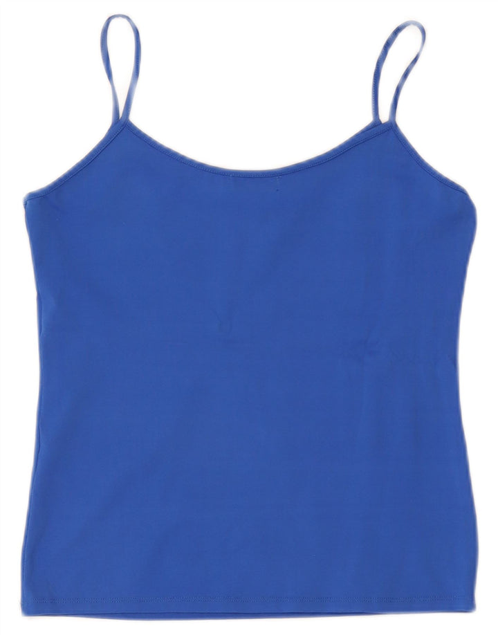 Zara Womens Crop Cami Top Reino Unido 14 Grande Azul