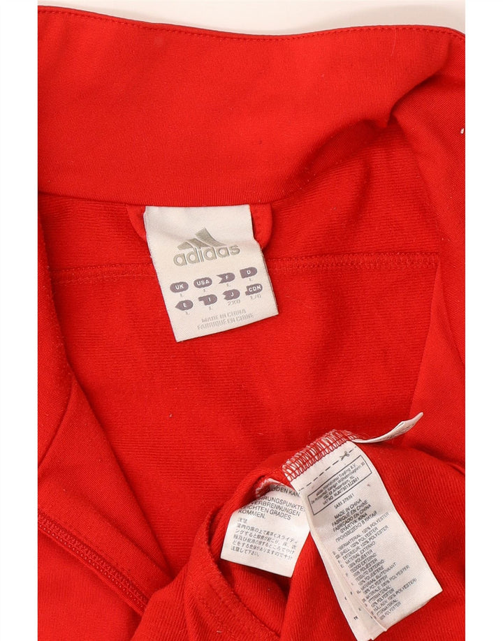 ADIDAS Mens Climalite Tracksuit Top Jacket Grande Poliéster Vermelho