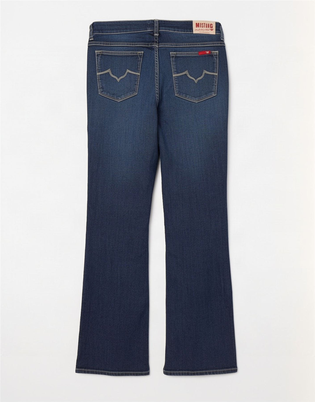 Mustang feminino bootcut jeans W32 L32 algodão azul marinho