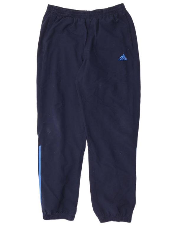 Calça de treino masculina Adidas Joggers grande poliéster azul marinho