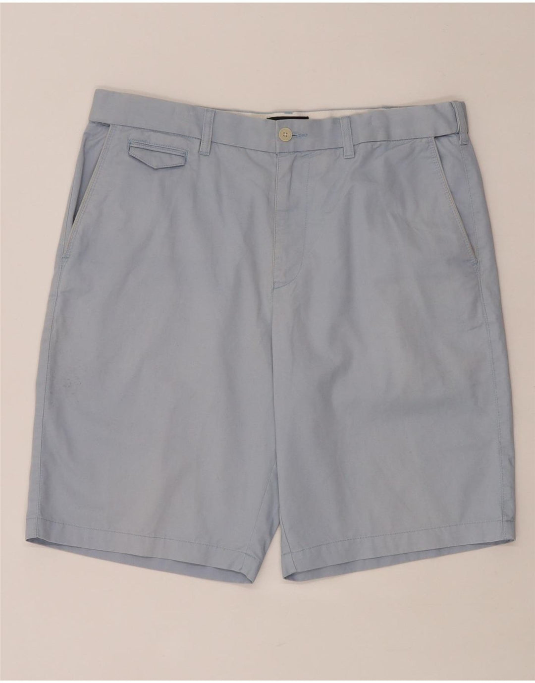 Shorts masculino MARKS & SPENCER Blue Harbor Chino W36 grande algodão azul