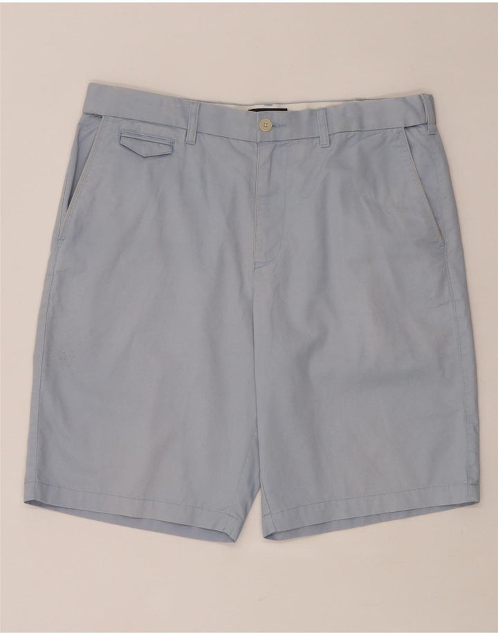 Shorts masculino MARKS & SPENCER Blue Harbor Chino W36 grande algodão azul