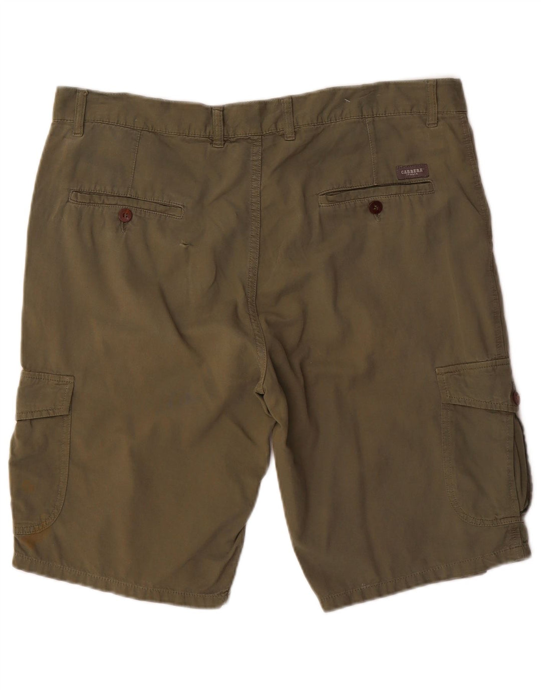 Shorts cargo masculino Carrera W36 grande algodão cáqui