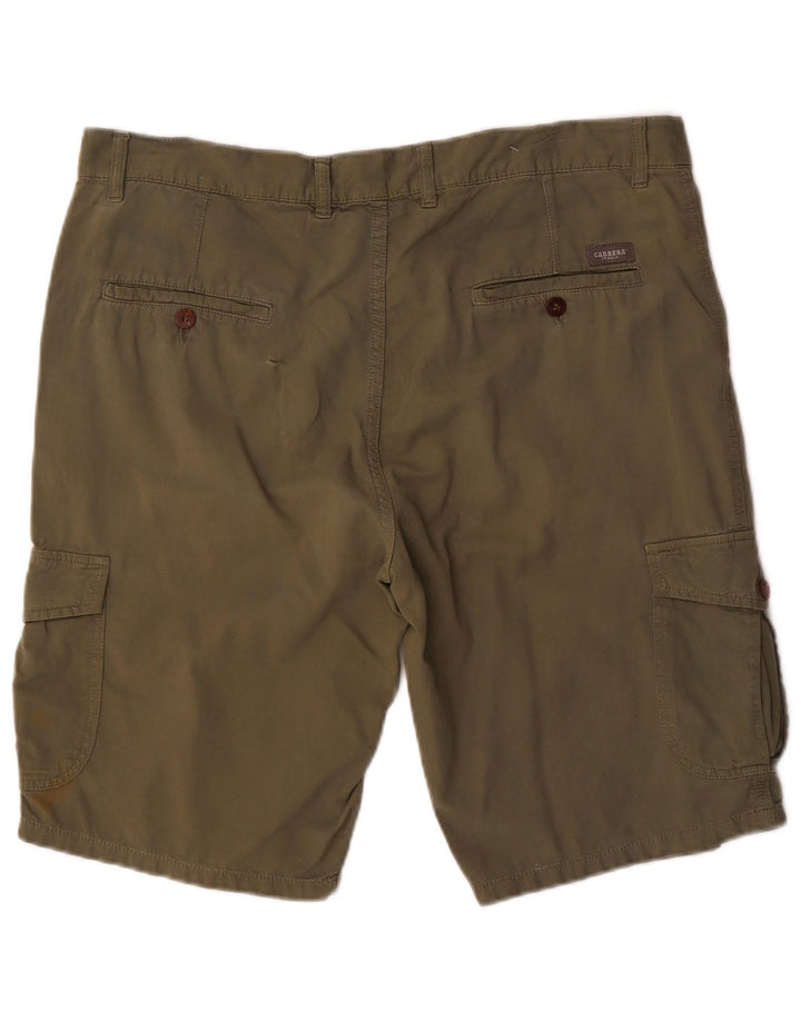 Shorts cargo masculino Carrera W36 grande algodão cáqui
