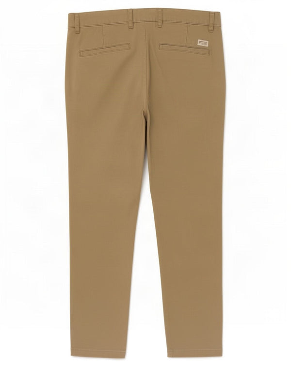 Zara Mens Slim Chino Calças EU 42 Grande W32 L27 Algodão Cáqui