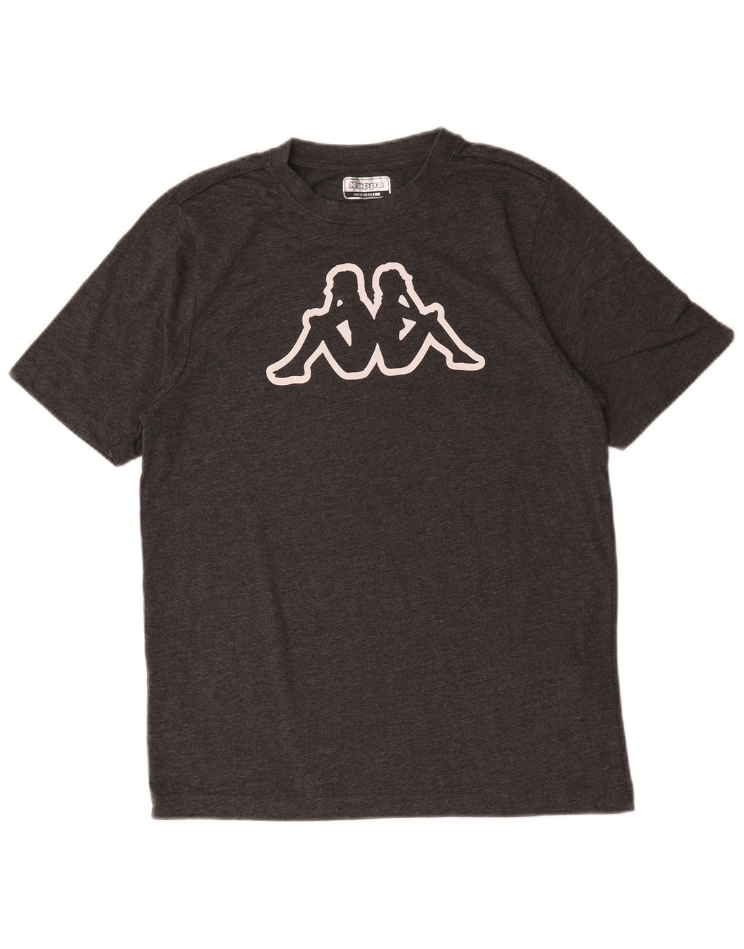 Camiseta gráfica masculina Kappa Top algodão cinza médio