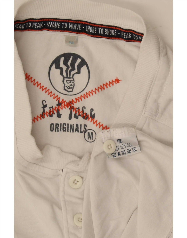 Camiseta masculina Fat Face Top médio algodão branco