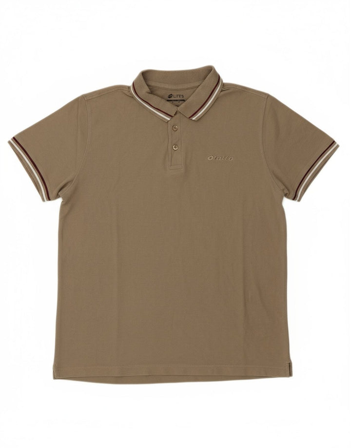Camisa polo masculina LOTTO cinza médio