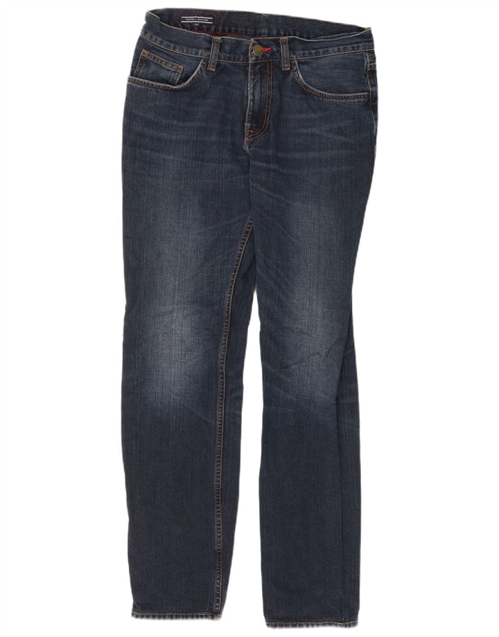 Tommy Hilfiger Masculino Slim Jeans W33 L31 Azul Marinho Algodão