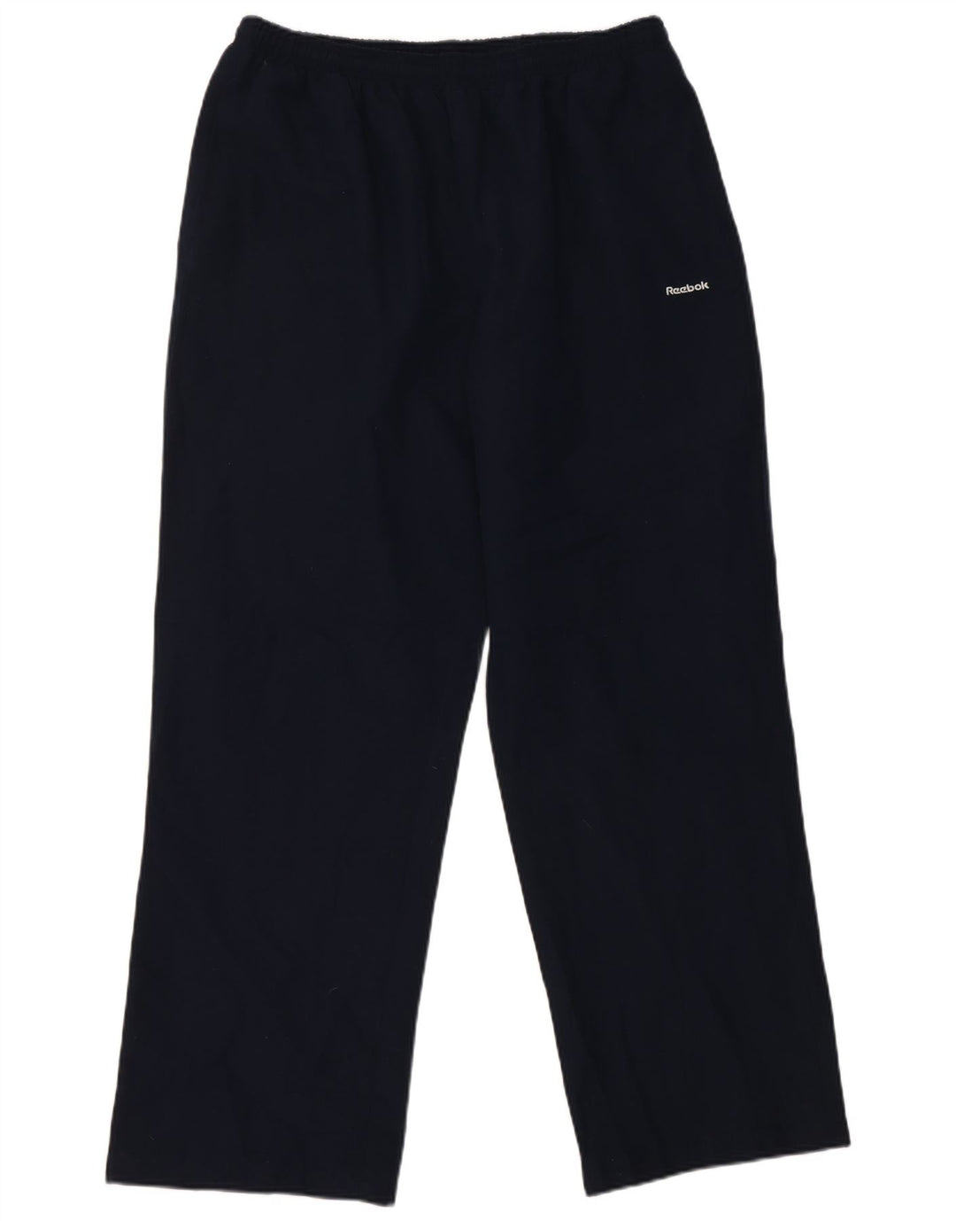Calça de treino feminina Reebok UK 16 grande poliéster azul marinho
