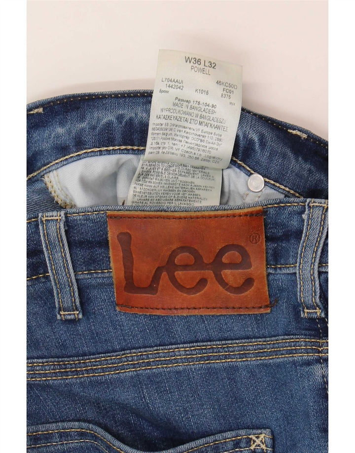 Lee Mens Powell Slim Jeans W36 L32 Azul Algodão