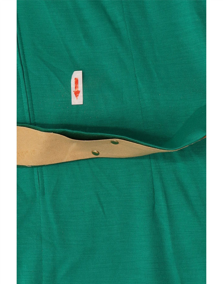 Vestido feminino vintage manga comprida IT 42 médio turquesa poliacrílico