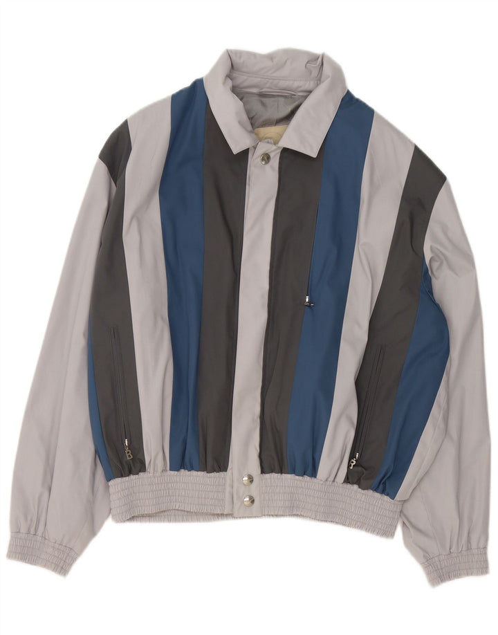 Jaqueta bomber masculina Bogner UK 42 XL cinza colorblock