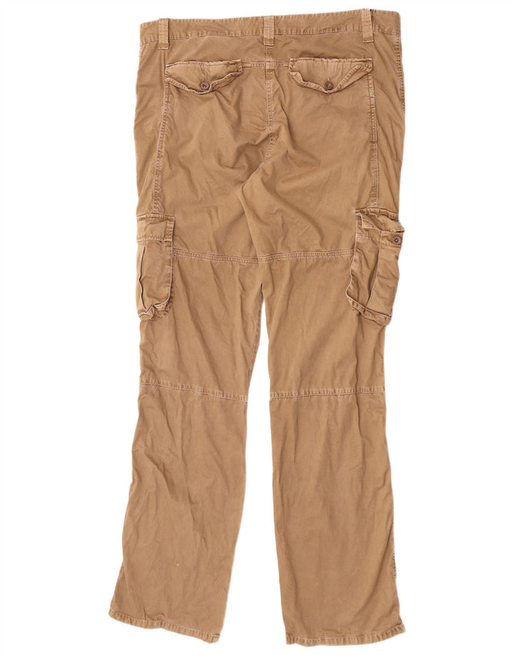 Calça cargo reta masculina Mac W40 L38 algodão marrom
