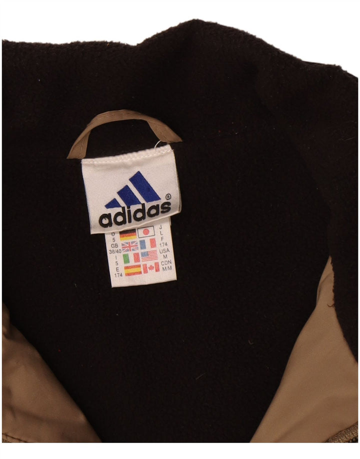 Jaqueta corta-vento masculina Adidas Loose Fit UK 38/40 poliéster bege médio