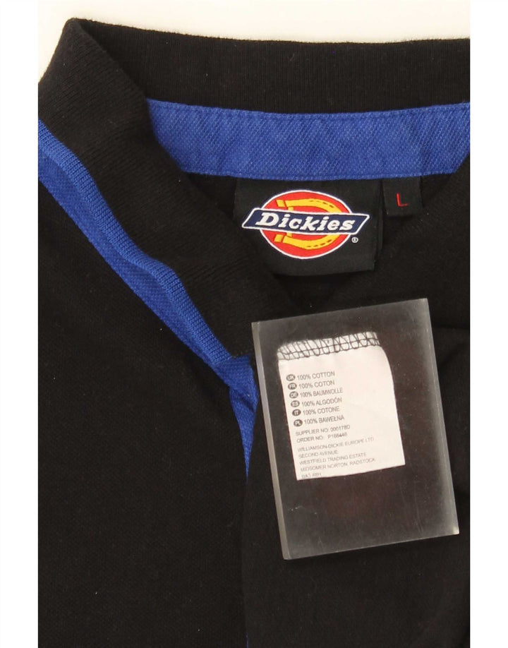 Camisa polo masculina Dickies grande algodão preto