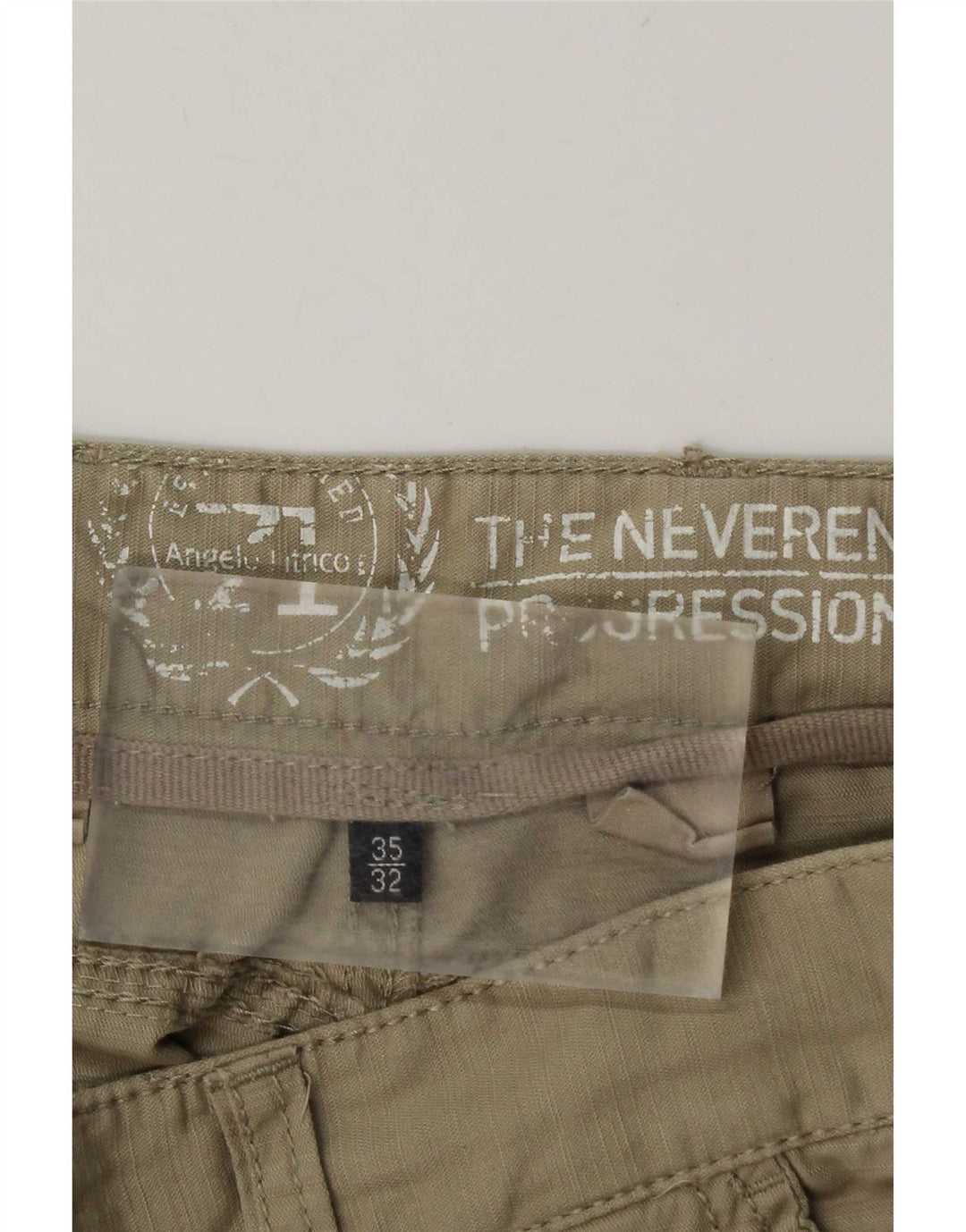 Calça cargo reta masculina vintage W35 L32 bege