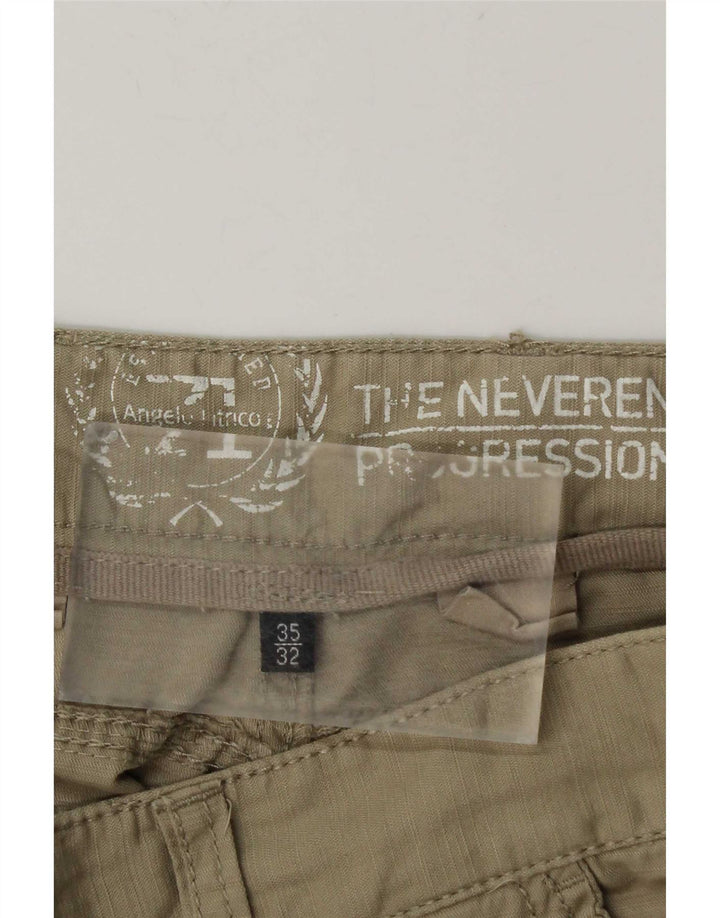 Calça cargo reta masculina vintage W35 L32 bege