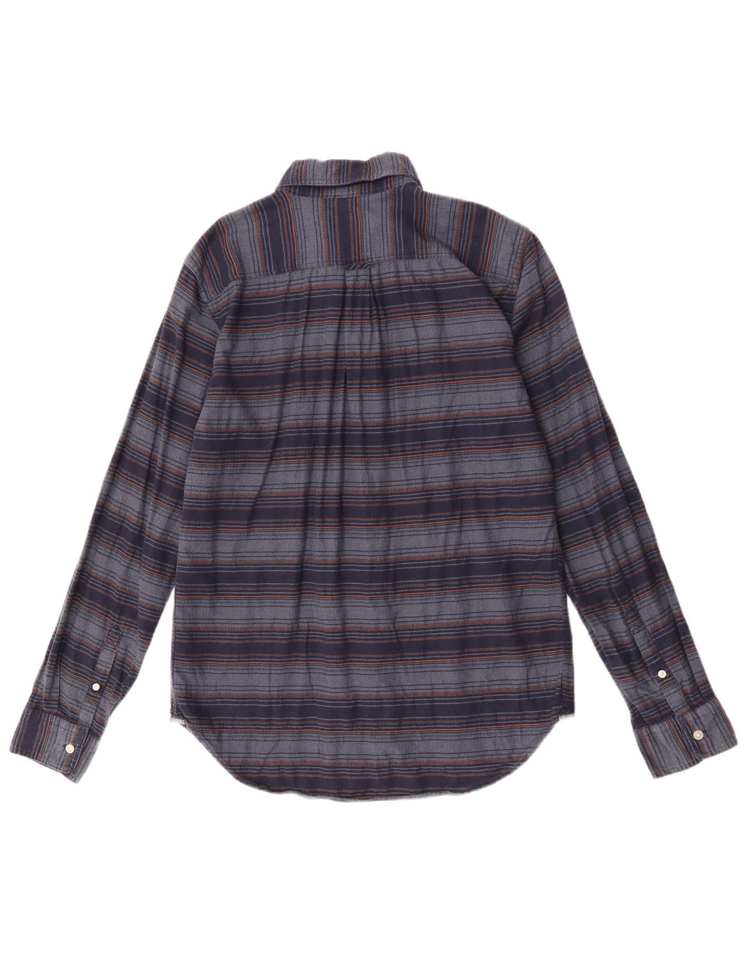 Camisa masculina de flanela Gap de algodão listrado azul marinho médio
