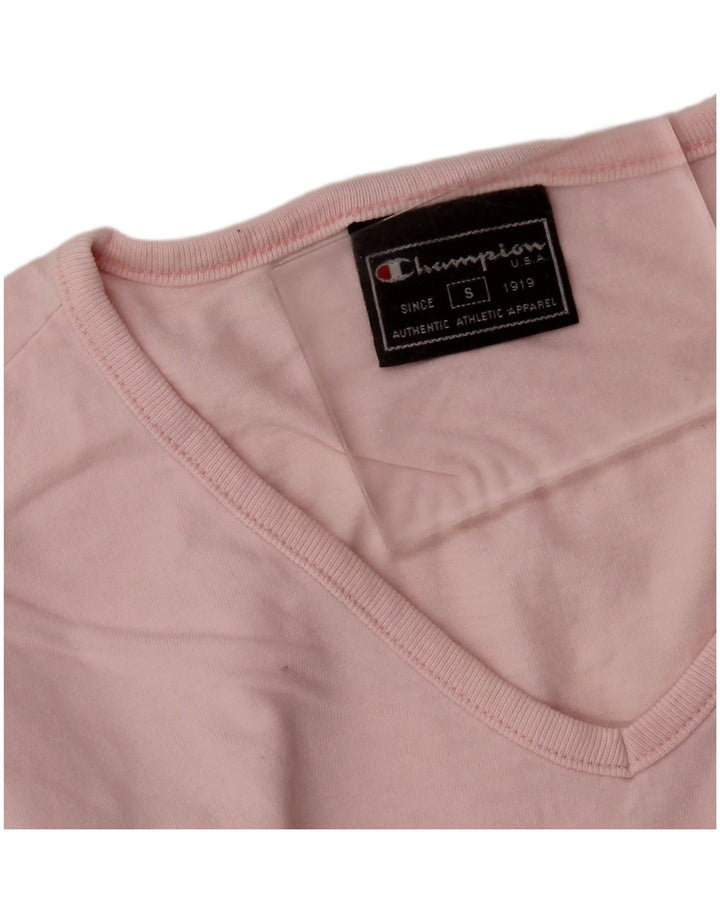 Camiseta feminina com estampa CHAMPION UK 10 pequena rosa