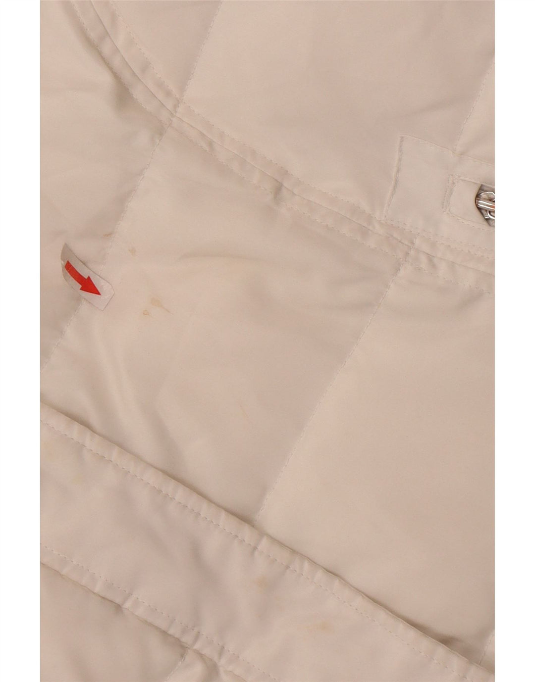 Jaqueta acolchoada com capuz feminino Calvin Klein Reino Unido 16 grande poliéster branco