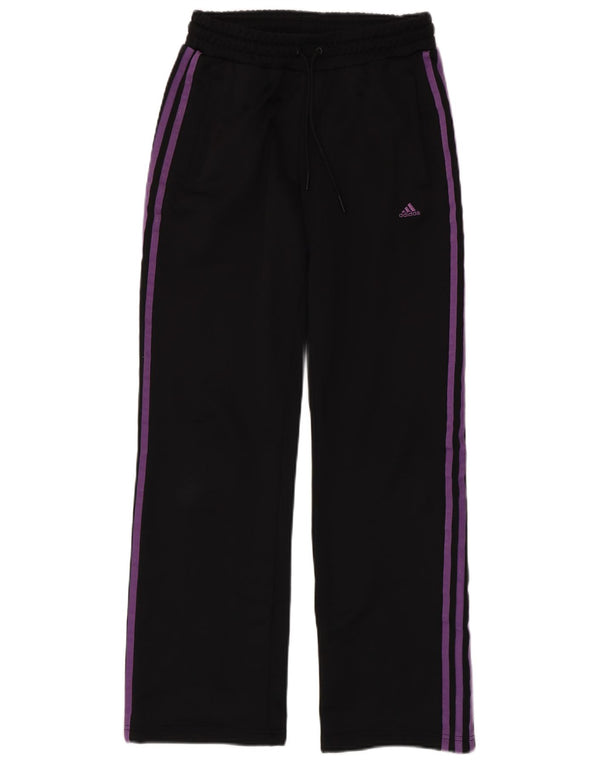 Calça de treino feminina Adidas UK 10 pequena poliéster preto