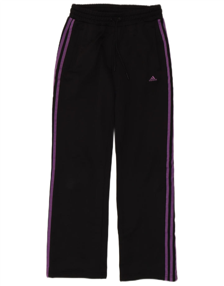 Calça de treino feminina Adidas UK 10 pequena poliéster preto