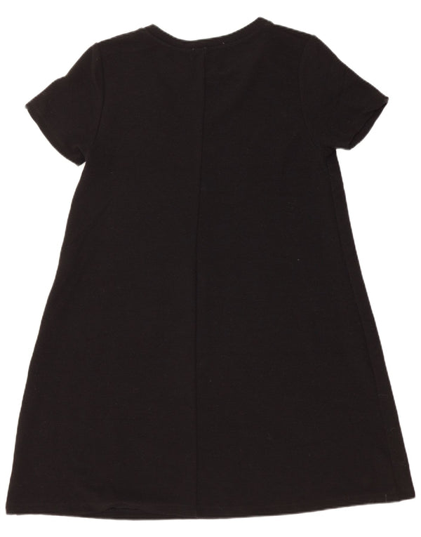Vestido feminino Zara UK 14 grande poliéster preto