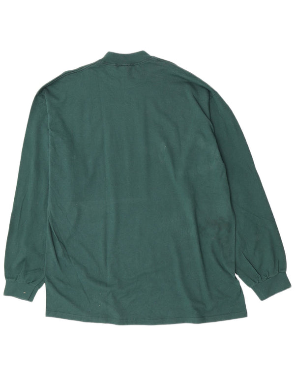 Top masculino Nike manga comprida 2XL algodão verde