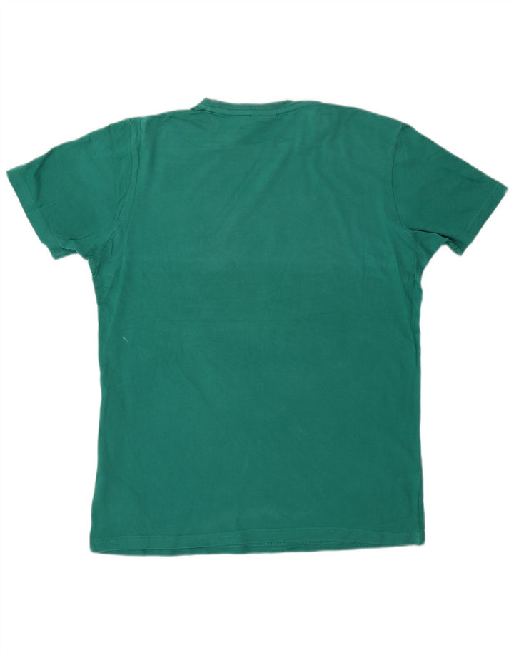 Ellesse Camiseta masculina gráfica Top médio algodão verde