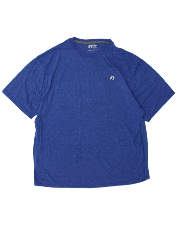 Camiseta masculina RUSSELL ATLÉTICA Dri-Power UK 50/52 2XL poliéster azul