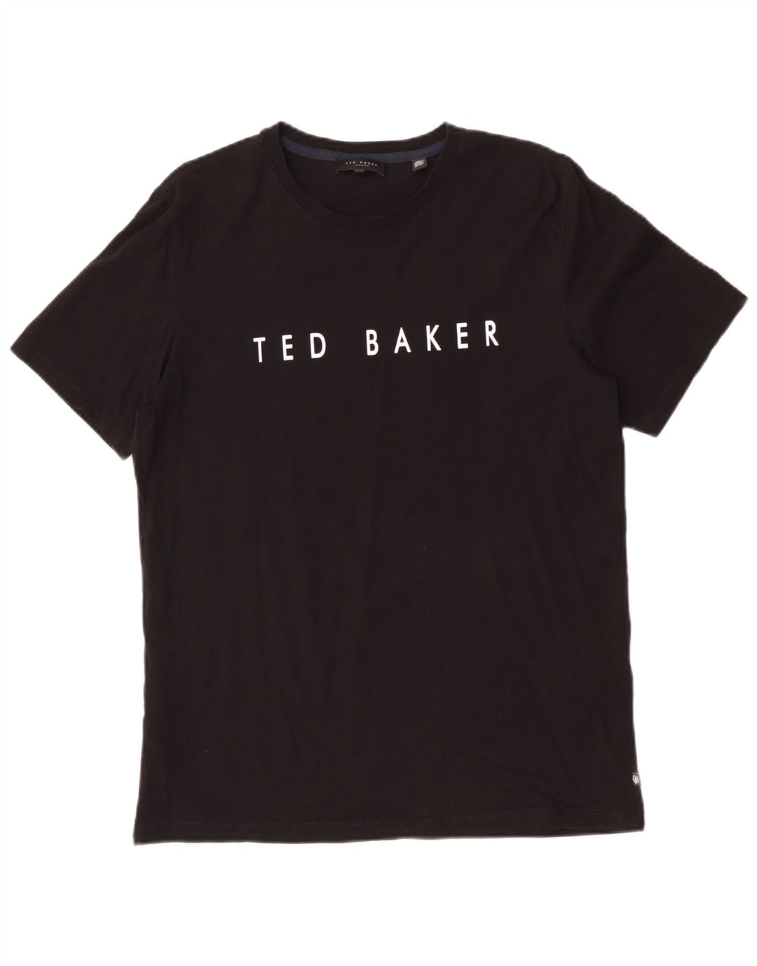 Camiseta gráfica masculina Ted Baker tamanho superior 3 algodão preto médio