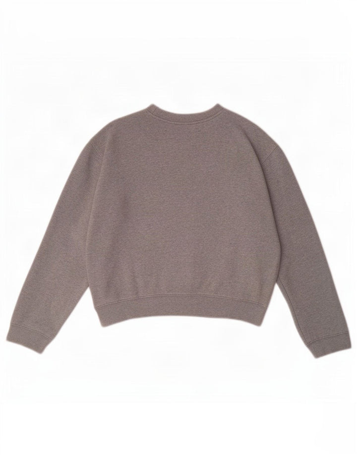 Moletom feminino Replay Crop Graphic Jumper UK 14 cinza médio manchado