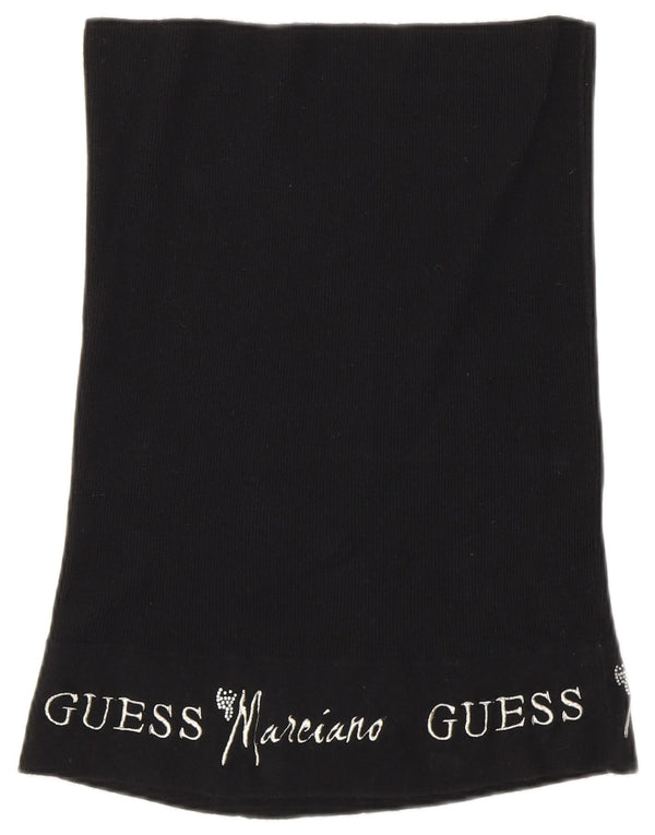 Guess By Marciano Saia feminina de malha gráfica reta W30 lã preta média
