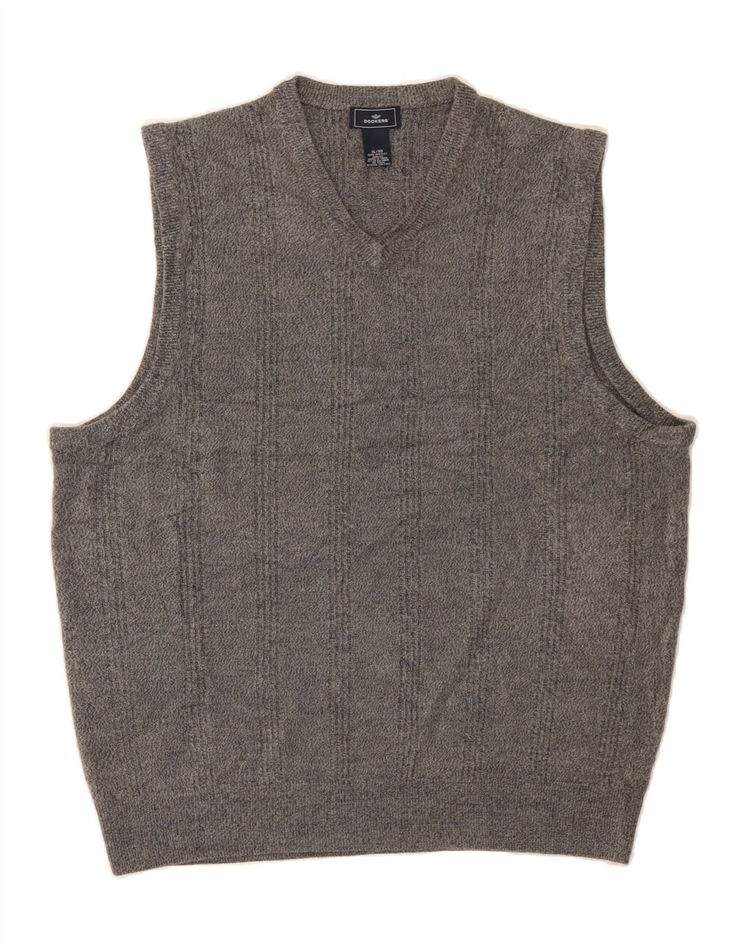DOCKERS Mens Vest Tank Top XL Grey Acrylic Vintage Dockers and Second-Hand Dockers from Messina Hembry 