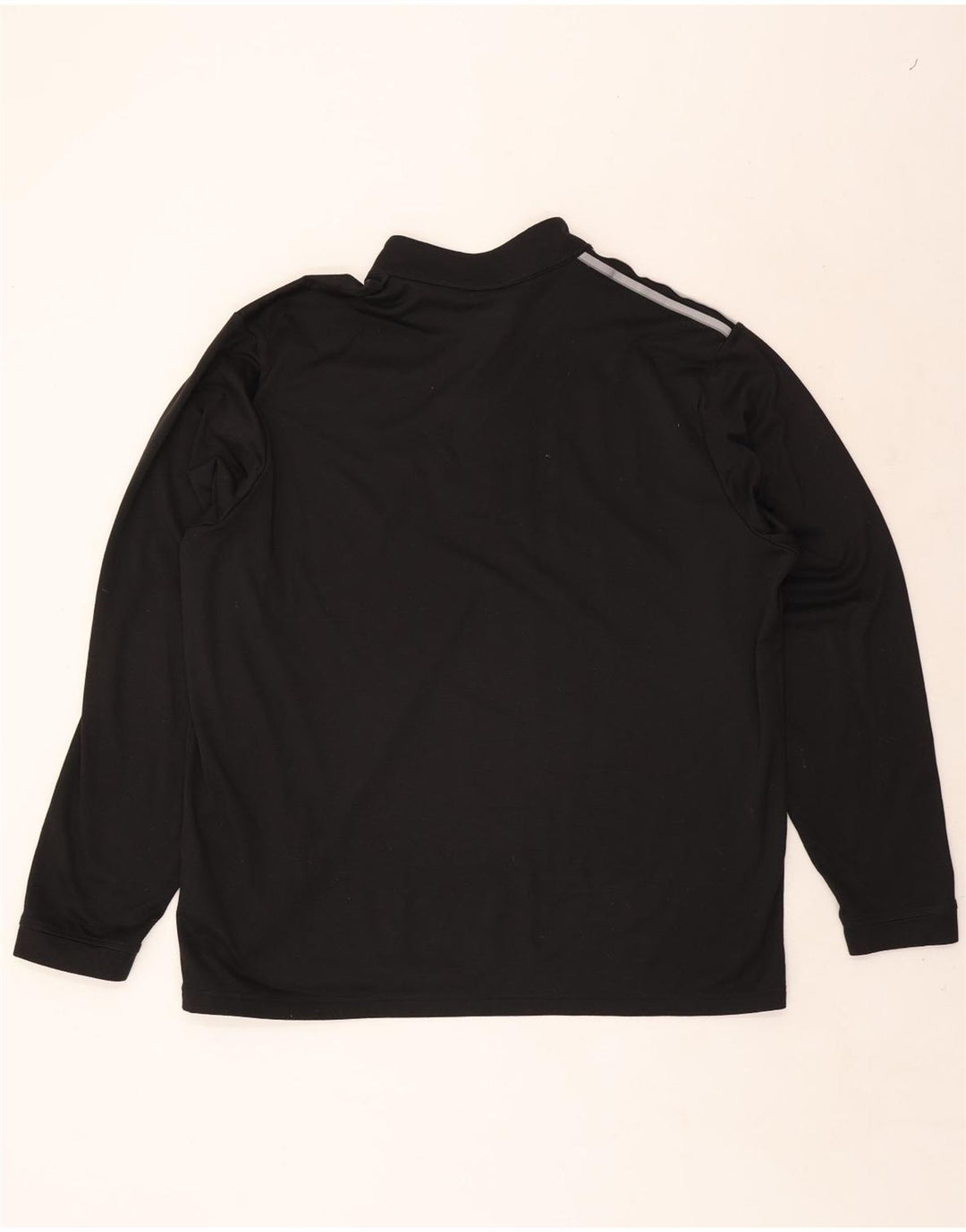 Adidas Mens Zip Neck Pullover Treino Top XL Preto Poliéster