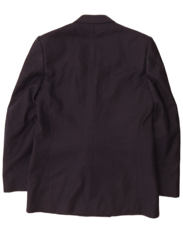 Jaqueta blazer masculina Vesmoda com peito duplo Reino Unido 38 risca de giz azul marinho médio