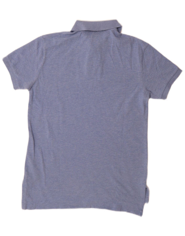 Polo Ralph Lauren Mens Custom Fit Camisa Pequena Azul Algodão