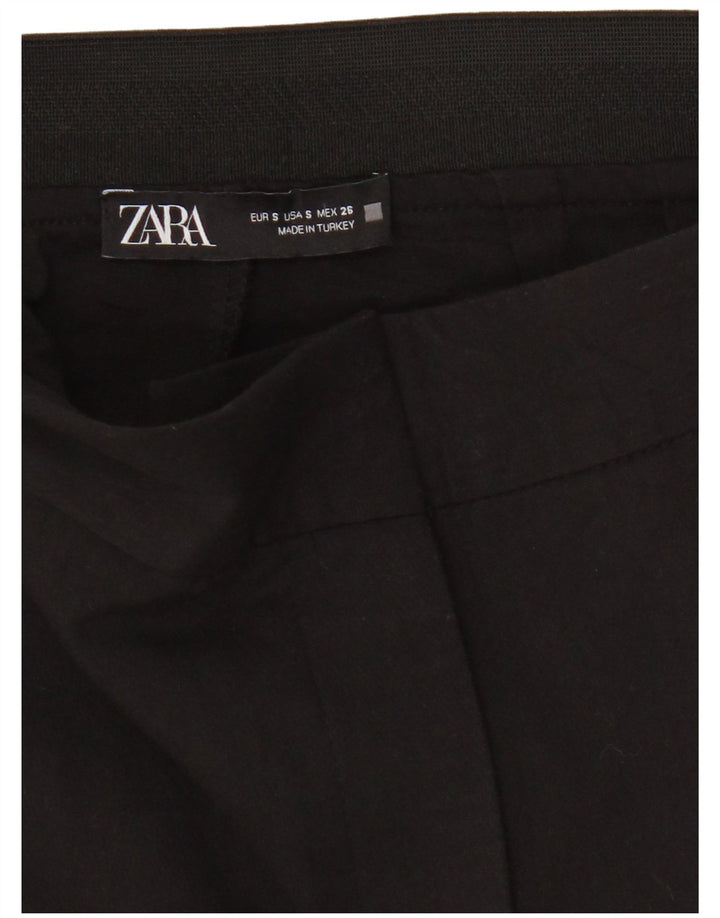 Zara Calça feminina cortada pequena W26 L23 preta