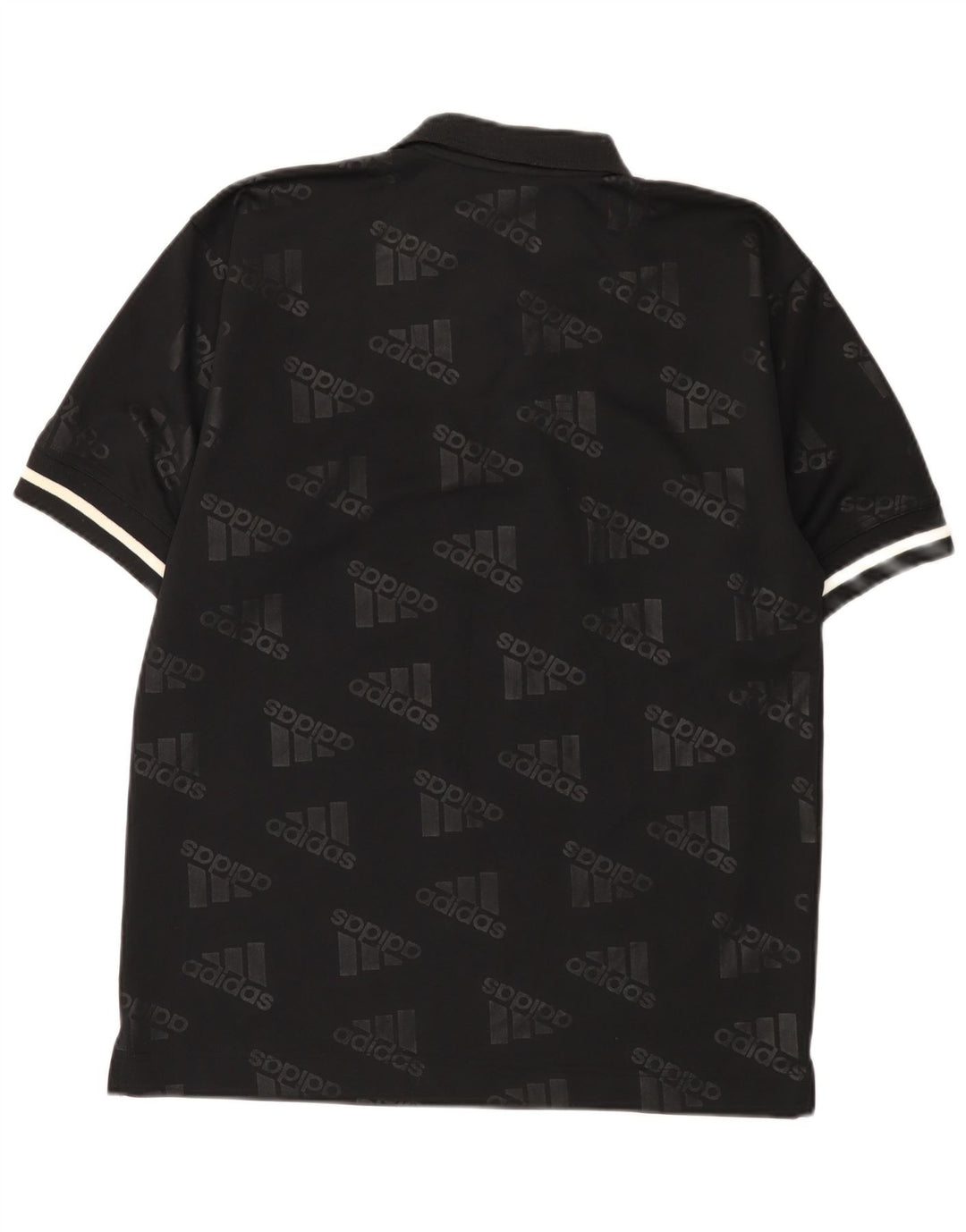 Adidas Mens Graphic Polo Shirt UK 36/38 Pequeno Poliéster Preto